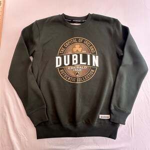 Irish Connexxion Dublin Emerald Isle Forest Green Crewneck Sweatshirt NEW